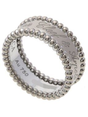 Van Cleef & Arpels Perlee Signature 52 Ring 18k White Gold